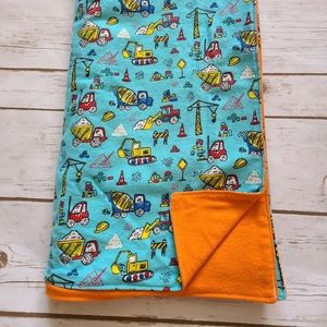 Handmade Construction Vehicle Baby Blanket